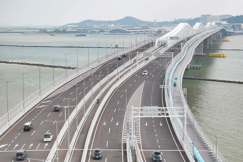 澳門大橋 八號波擬行車